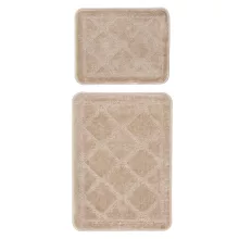Bari Beige Fürdőszoba szőnyeg 50x80 cm + 50x40 cm