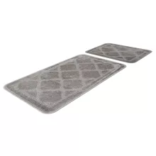 Bari Silver Fürdőszoba szőnyeg 50x80 cm + 50x40 cm