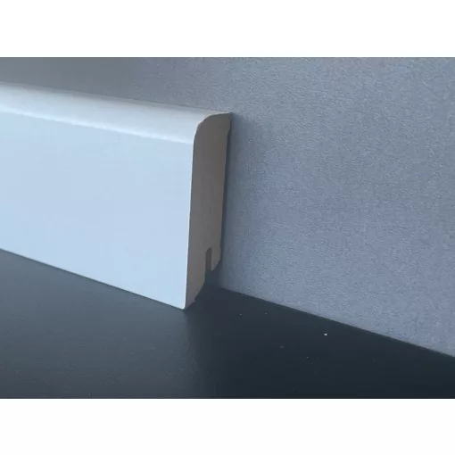 6 cm Magas Ívelt Fehér Szegélyléc