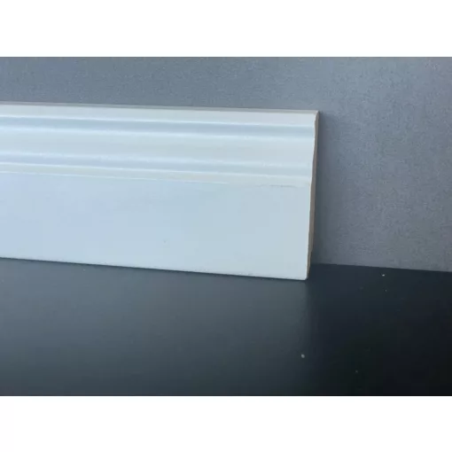 6 cm Magas Bordázott Fehér Szegélyléc