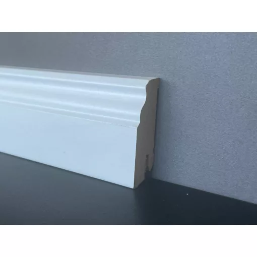 6 cm Magas Bordázott Fehér Szegélyléc