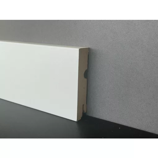 8 cm Magas Szögletes Fehér Szegélyléc