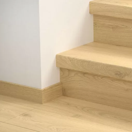 Classic szürkés bézs tölgy Quick Step bullnose lépcsőburkolat