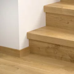   Eligna fehér világos tölgy Quick Step bullnose lépcsőburkolat