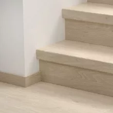Bloom bézs pamut tölgy Quick Step bullnose lépcsőburkolat