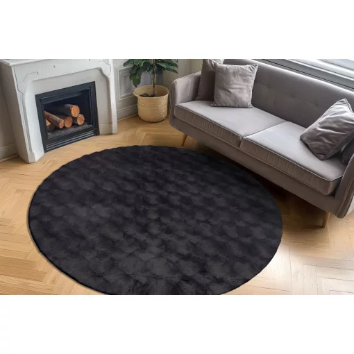 Diamond Cut 800 anthracite  szőnyeg 120 cm-es kör