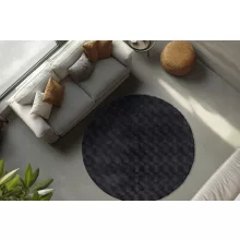Diamond Cut 800 anthracite  szőnyeg 120 cm-es kör