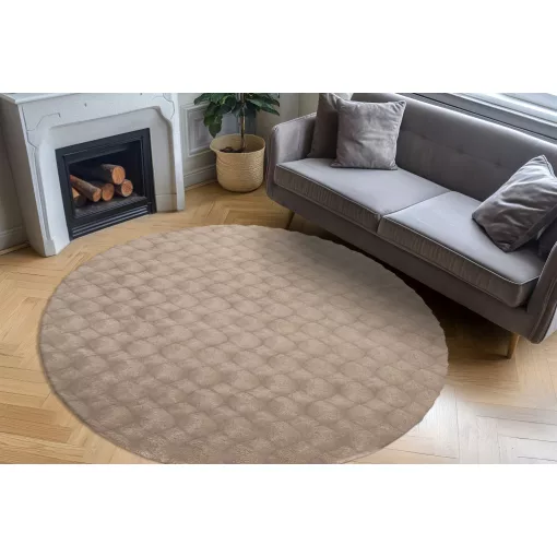 Diamond Cut 800 taupe szőnyeg 120 cm-es kör